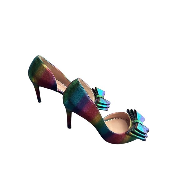 Betsey Johnson womans inbow Metallic Stiletto Heels Size 5.5 SKU8165 - Picture 5 of 14